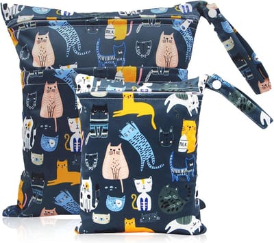 Grote Luiertas met Kattenpatroon - Veelzijdige Kleding- en Reistas voor Baby's en Volwassenen