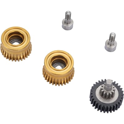 Verbeterde Extruder Tandwielset Gehard Staal DLC Coating Zwart Reductie Goud Dubbel Gelagerde Tandwielen voor K1 Maximum 3D beige
