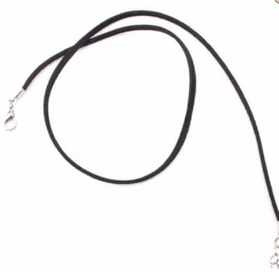 Zwart Suede koorketting 65 cm - Charme Bijoux