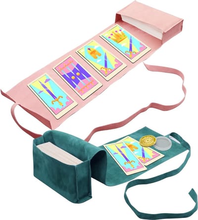 Set van 3 tarotkaarten tassen, accessoires voor tarot, stoffen tassen voor kaarten en orakel decks