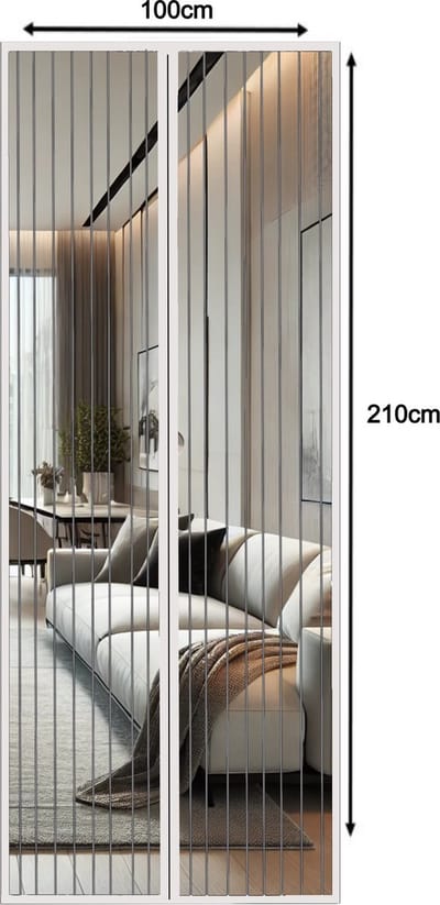JEAS - Luxe Magnetisch Vliegengordijn - 210x100cm - Horgordijn - Deurgordijn - Deurhor - Wit