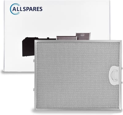 AllSpares Metaalfilter voor afzuigkappen geschikt voor ETNA ATAG en Pelgrim 181471/89000760 (317x257x7mm)