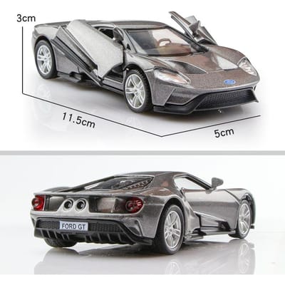 Simulation de voiture en métal de 5 pouces, véhicule jouet moulé sous pression exquis, Ford GT Supercar RMZ city 1:36 cadeaux modèles en alliage pour les enfants