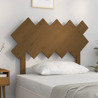 vidaXL - Hoofdbord - 104x3x80,5 - cm - massief - grenenhout - honingbruin