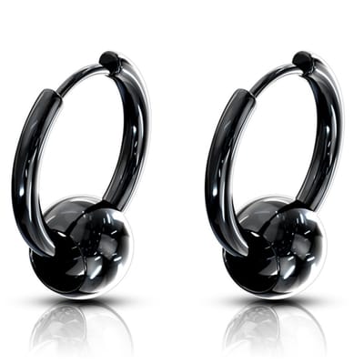 Oorbellen Captive Ball action ringen 0.8x12 - zwart - LMPiercings