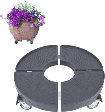 Ronde verstelbare plantenroller met 360 graden draaibare wielen - Draagkracht tot 300 kg