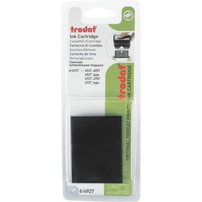 Trodat vervangkussen zwart | voor stempel 4927/4957 | blister met 2 stuks