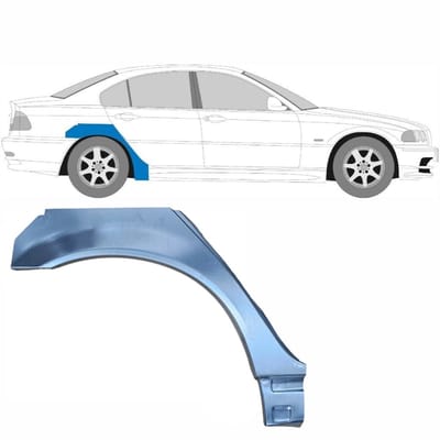 Kleine reparatiepaneel achterste spatbord voor BMW 3 E46 1998-2006 / Rechts