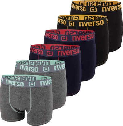 riverso Heren Boxershorts RIVOle 6-Pack Veelkleurig S