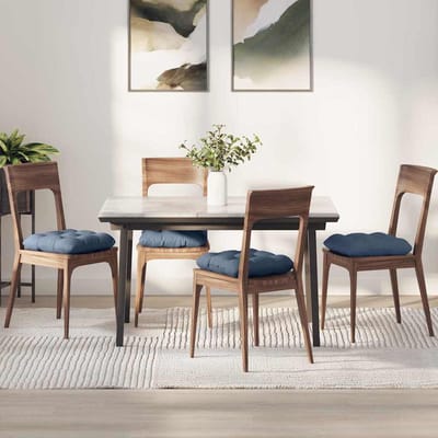 vidaXL - Zitkussens - 4 - st - Corduroy - stof - Blauw - 40 - x - 40 - cm