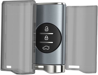 kwmobile autosleutel hoesje geschikt voor DR 6.0 / DR 5.0 - Autosleutel behuizing van TPU - Transparant in zwart / transparant