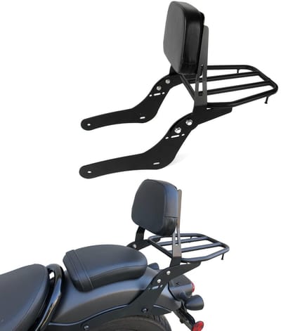 JHUBERS- Rugleuning Zitkussen - Rugleuning Bagagedrager - Rugleuning Kussen - Geschikt voor Rebel CMX500/CMX300 - Kunstleer - Waterdicht en Vuilafstotend - Motorfietsstoel