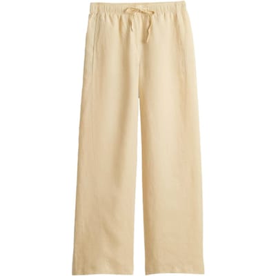 Linnen broek met elastische band model 'Mileni resort'