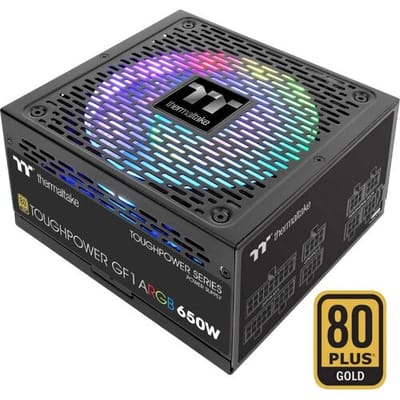 Thermaltake ToughPower GF1 ARGB 650W Voeding - 650 Watt - ATX - 80 Plus 80 PLUS Gold