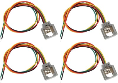 Dailygoods- Telefoonkabel 20 cm - 4x 6P4C RJ11/RJ12 - Compatibel met telefoons/faxapparaten - Korte afstandsverbinding - Geschikt voor intercom/deurbel