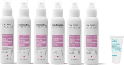 6 x Goldwell - Stylesign Smoothing Serum Spray - 100 ml + WILLEKEURIG Travel Size