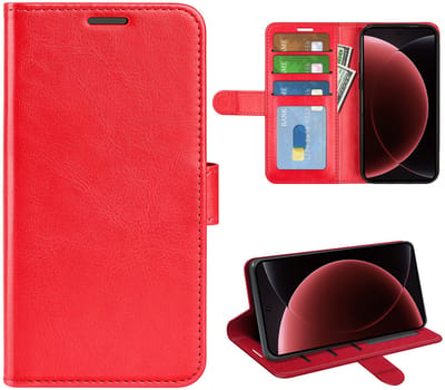 MobyDefend Hoesje - Geschikt voor Xiaomi 15 Ultra - Wallet Book Case (Sluiting Achterkant) - Rood