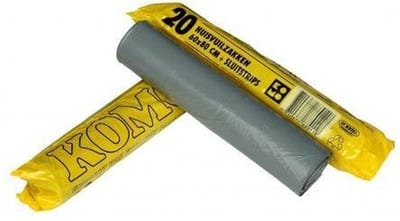KOMO Vuilniszak 60×80 cm | Rol 20 stuks – Huchem Professionele Afvalzakken