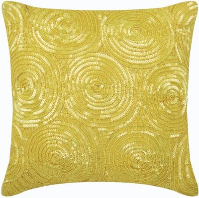 Kussenhoezen Set - Decoratieve Kussens - Woonkamer Aankleden - Handgemaakt Kunstzijde - 40x40 cm - Geel