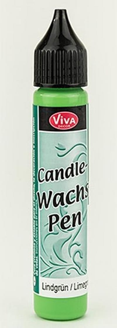 Waspen LINDEGROEN (waxpen om kaarsen te decoreren)-versieren-kaarsen-kleuren-schilderen-creatief-hobby-DIY-creative hobby
