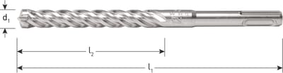 Rotec type 202 hamerboor, SDS+, Quattro-X, Ø 11,0 x 100 x 160 mm.