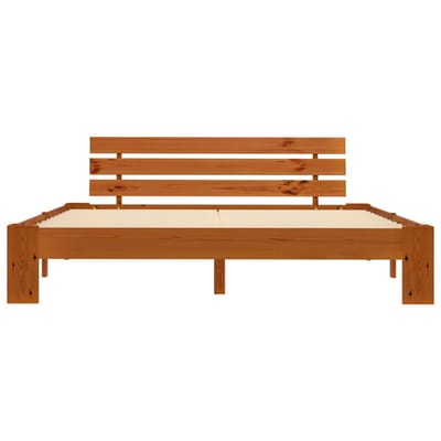 vidaXL - Bedframe - massief - grenenhout - honingbruin - 180x200 - cm