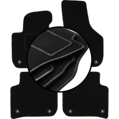 Complete set veloursmatten voor: Skoda Superb II sedan, stationwagen (2008-2015)