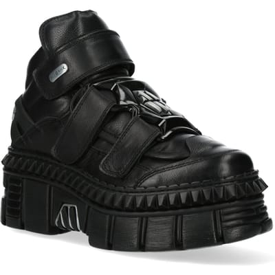 New Rock metalen leren enkellaarzen-WALL285-S3