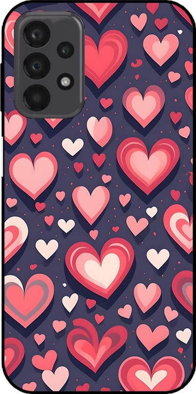 Smartphonica Telefoonhoesje Geschikt voor Samsung Galaxy A23/A23 5G met Hartjes Opdruk - TPU Backcover Case With Heart Design geschikt voor Samsung Galaxy A23;Samsung Galaxy A23 5G