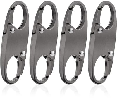 Dailygoods- Ritssloten 4 Stuks - Afneembare Ritssluiting - Anti Diefstal Rits - Dubbelzijdige Ritsen - Karabijnhaak - Voor Reizen/Kamperen
