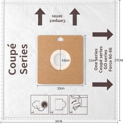 Dailygoods - Dailygoody - Stofzuigerzakken Nilfisk Coupe Neo - 12 Stuks - Sterke Kwaliteit - Geschikt voor Nilfisk One - Vervangende Zak - Ideaal voor Huishoudens ...