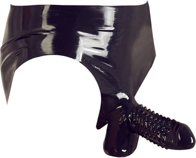 The Latex Collection Latex Slip Met Penis Sleeve XL