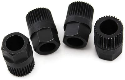 Allecto - Socket Dynamo Koppeling - Katrol Verwijdering Tool - 4 stuks - 33 Tanden - Professioneel Gereedschap - Voor Alternator Koppelingen
