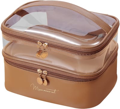 Eco PU Waterbestendige Make-up Organizer – Brown