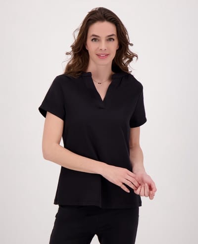 Je m'appelle Travelstof Top - Dames - Zwart - Maat L