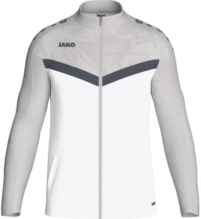 Jako Iconic Polyestervest Heren - Wit / Zachtgrijs | Maat: 4XL