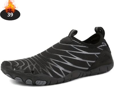 Nivard Waterschoenen Voor Kinderen & Volwassenen - Aqua Shoes - Aquaschoenen - Afzwemschoenen - Zwemles Schoenen - Zwart - 39