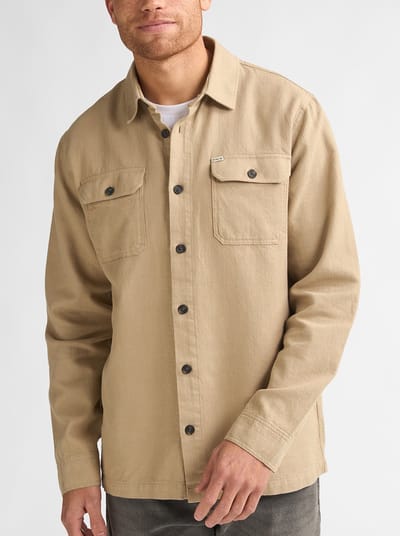 Petrol Industries - Overshirt - Heren - L - Beige - Katoen - M-1060-SIL404