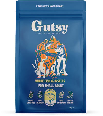 Gutsy White Fish Small Adult - Hondenvoeding - 6kg - Hypoallergeen & Graanvrij Hondenvoer - Natuurlijk - Duurzaam & Gezond Hondenbrokjes