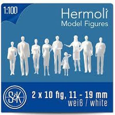 Hermoli Maquettebouw Staande figuren 1:100 wit 20st