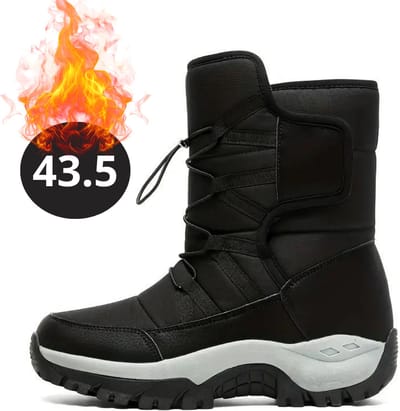Bovista Snowboots - Sneeuwschoenen - Sneeuwboots - Heren - Wintersport - Ski - Skischoenen - Zwart - 43.5 - Fleece