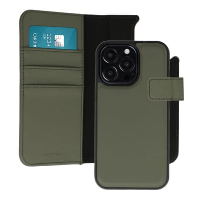 imoshion Hoesje - Geschikt voor Apple iPhone 13 Pro - Uitneembare 2-in-1 Luxe Bookcase - Groen