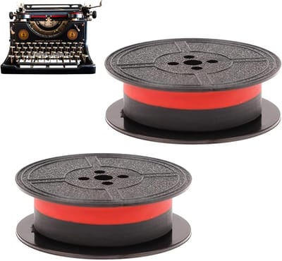 Typewriter GR4 tape set van 2, 5m dubbelspoel nylon tape in rood en zwart voor Seiko typemachines