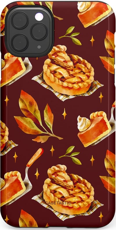 Casetastic Hoesje Geschikt voor Apple iPhone 11 Pro Max - Stijlvolle Beschermende Duo-layer Case - Karamel Appel Ontwerp