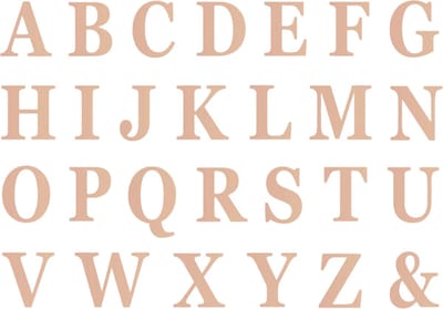 Zelfklevende Letters A t/m Z - Rosé Goud