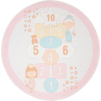 Kindervloerkleed Speeltuin Sarah rond | Noa Interior