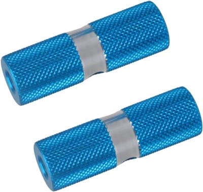 Fiets Voetsteunen - Fietshaken Stunt Pegs - Extra Grip - Solide Aluminium Constructie - 7x2.3cm - Blauw