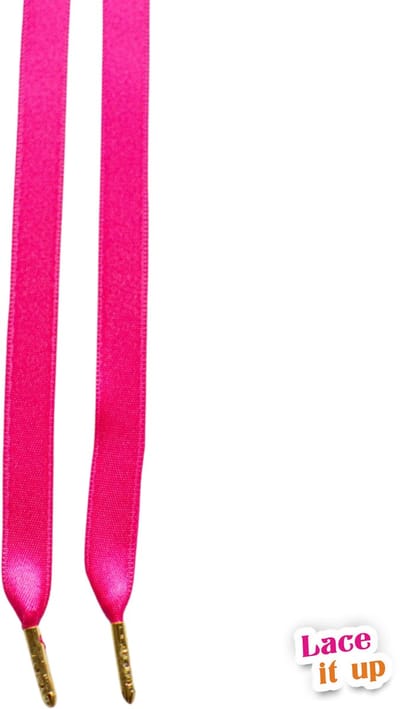 Schoenveters plat - satijn fuchsia roze - 120cm veters voor wandelschoenen, werkschoenen en meer