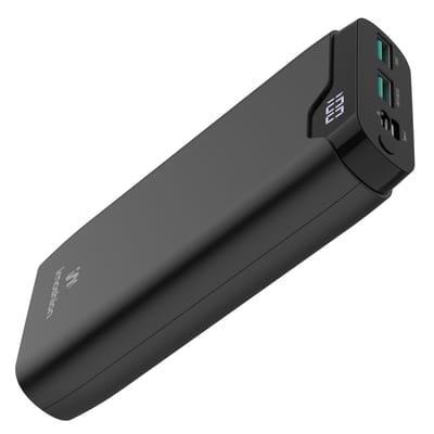 imoshion® Powerbank 20000 mAh - 22.5W Snellader - USB C / USB A - LED Display - Powerbanks - Universeel - Noodpakket - Zwart
