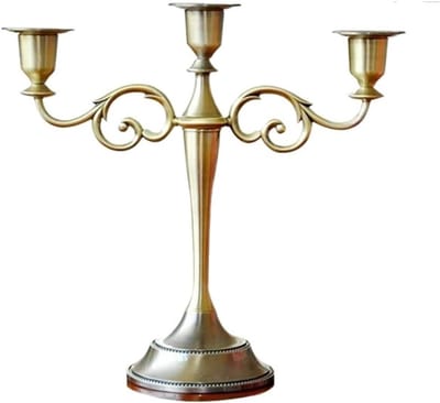Kandelaars - Kaarshouders - Sfeer Creëren - Klassiek Elegant Ontwerp - 3 Armen - Brons